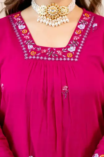 Women Embroidered Regular Kurta with Trousers & With Dupatta