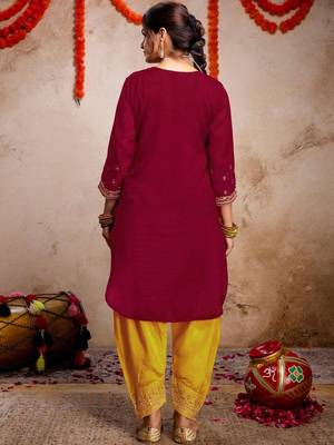 Women Embroidered Regular Kurta with Patiala & With Dupatta 2