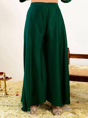 Women Ethnic Motifs Embroidered Regular Kurta with Palazzos & With Dupatta 4