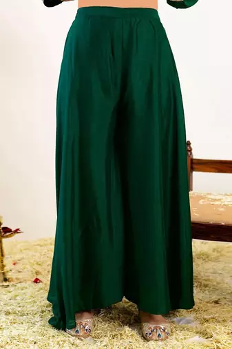 Women Ethnic Motifs Embroidered Regular Kurta with Palazzos & With Dupatta