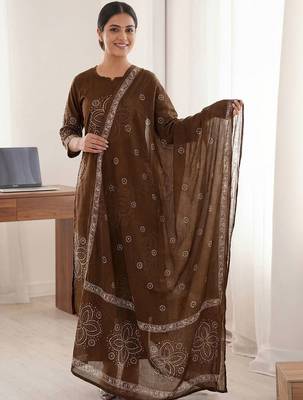 Women Ethnic Motifs Printed Regular Kurta with Trousers & With Dupatta 1