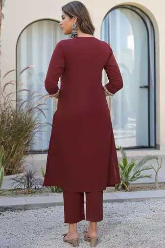 Women Ethnic Motifs Embroidered Regular Kurta with Trousers & With Dupatta