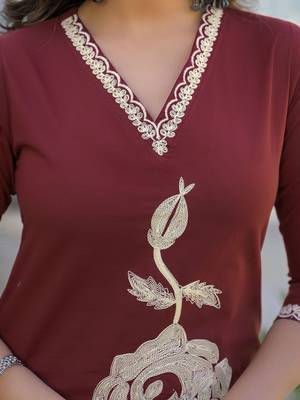Women Ethnic Motifs Embroidered Regular Kurta with Trousers & With Dupatta 5