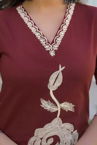 Women Ethnic Motifs Embroidered Regular Kurta with Trousers & With Dupatta