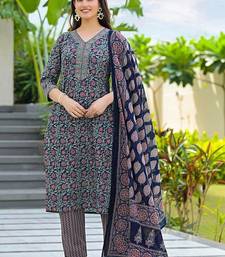 Women Floral Printed Regular Kurta with Trousers & With Dupatta
