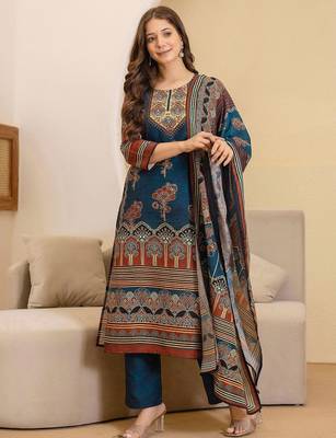 Women Ethnic Motifs Printed Kurta with Trousers & Dupatta 1