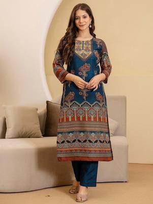 Women Ethnic Motifs Printed Kurta with Trousers & Dupatta 7