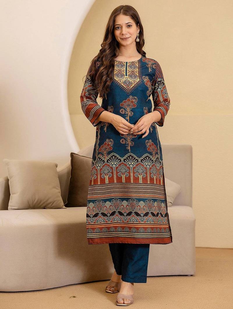 Women Ethnic Motifs Printed Kurta with Trousers & Dupatta