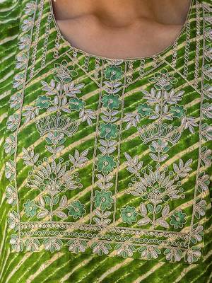 Women Embroidered Kurta with Trousers & Dupatta 6