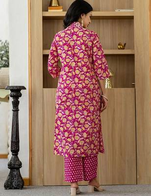 Women Floral Printed Regular Sequinned Kurta with Trousers & With Dupatta 3