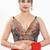 Women's sequence padded back open sleeveless saree blouse