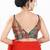 Women's sequence padded back open sleeveless saree blouse