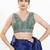 Women's silk padded back open sleeveless saree blouse