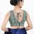 Women's silk padded back open sleeveless saree blouse