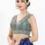 Women's silk padded back open sleeveless saree blouse