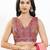 Women's silk padded back open sleeveless saree blouse