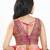 Women's silk padded back open sleeveless saree blouse