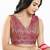 Women's silk padded back open sleeveless saree blouse
