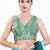 Women's silk padded back open sleeveless saree blouse