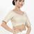 Women's silk padded back open elbow sleeves saree blouse