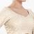 Women's silk padded back open elbow sleeves saree blouse