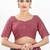 Women's silk padded back open elbow sleeves saree blouse