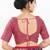 Women's silk padded back open elbow sleeves saree blouse