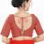 Women's silk padded back open elbow sleeves saree blouse