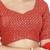 Women's silk padded back open elbow sleeves saree blouse
