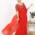 Women's silk padded back open elbow sleeves saree blouse