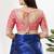 Women's tissue padded back open elbow sleeves saree blouse