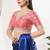 Women's tissue padded back open elbow sleeves saree blouse