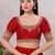 Women's mulbury silk padded back open elbow sleeves saree blouse