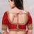 Women's mulbury silk padded back open elbow sleeves saree blouse