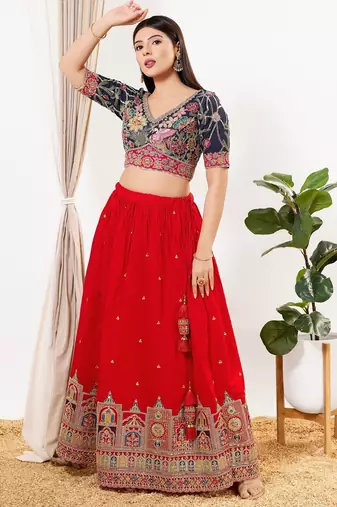 Women's silk padded back open elbow sleeves saree blouse