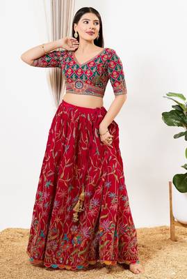 Women's silk padded back open elbow sleeves saree blouse 4