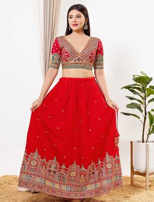 Women's silk padded back open elbow sleeves saree blouse 4