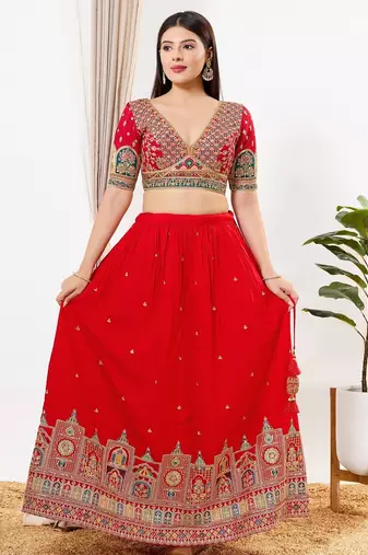 Women's silk padded back open elbow sleeves saree blouse