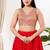 Women's silk padded back open sleeveless saree blouse