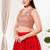 Women's silk padded back open sleeveless saree blouse