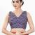 Women's silk padded back open sleeveless saree blouse