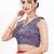 Women's silk padded back open sleeveless saree blouse