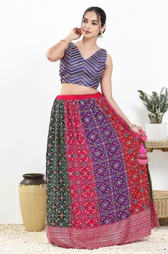 Women's silk padded back open sleeveless saree blouse