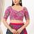 Women's silk padded back open elbow sleeves saree blouse