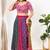 Women's silk padded back open elbow sleeves saree blouse