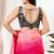 Women's sequence padded back open sleeveless saree blouse