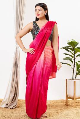 Women's sequence padded back open sleeveless saree blouse 4