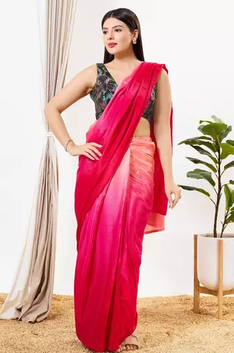 Women's sequence padded back open sleeveless saree blouse