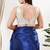 Women's sequence padded back open sleeveless saree blouse