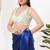 Women's sequence padded back open sleeveless saree blouse